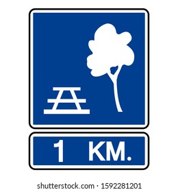 Roadside Accommodation Symbol Sign, Vector Illustration, Isolate On White Background Label. EPS10