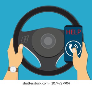 Roadside assistance in car
