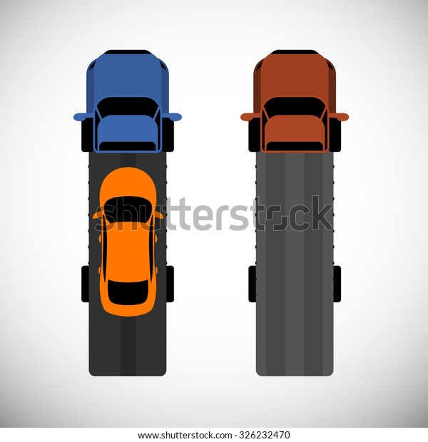 Roadside assistance car towing truck. Vector\
image for icon, logo and pictogram design. Graphic element in\
brown, violet, black and grey\
colors.