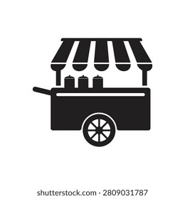  roadside stall market creative logo icon illustration design