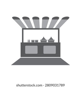  roadside stall market creative logo icon illustration design