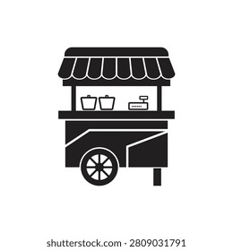  roadside stall market creative logo icon illustration design