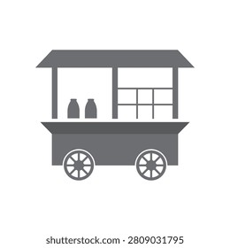  roadside stall market creative logo icon illustration design