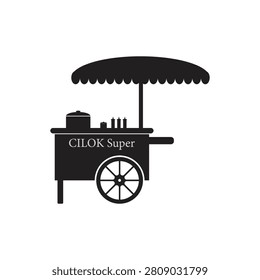  roadside stall market creative logo icon illustration design