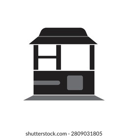  roadside stall market creative logo icon illustration design