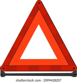 Roadside triangle, illustration, vector on a white background.