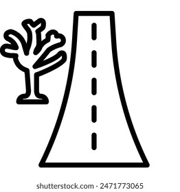 Roadside Vector Line Icon design