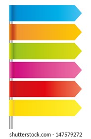 Roadsign with empty direction arrows