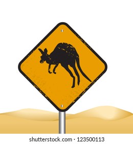 roadsign kangaroos