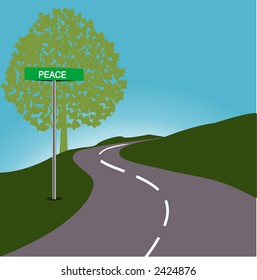 Roadsign PEACE