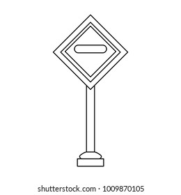 Roadsign symbol isolated