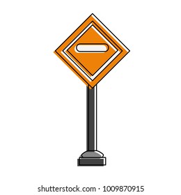 Roadsign symbol isolated