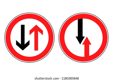 roadsigns Priority Road or Oncoming Traffic 