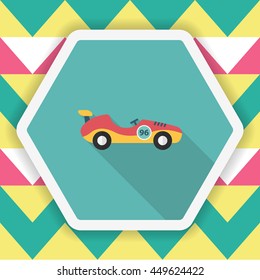 Roadster icon , Vector flat long shadow design. Racing concept.