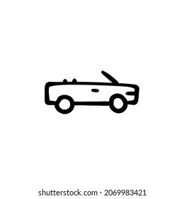 roadster icon in vector. Logotype - Doodle