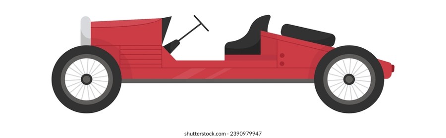 Roadster Retro Car Vector Illustration