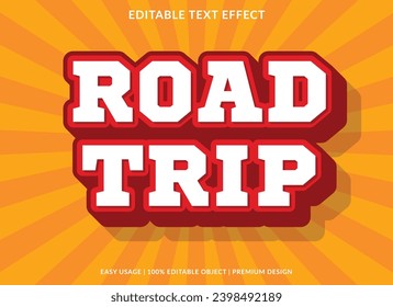 roadtrip editable text effect template use for business brand and logo design