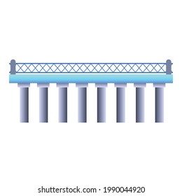 Roadway bridge icon. Cartoon of Roadway bridge vector icon for web design isolated on white background