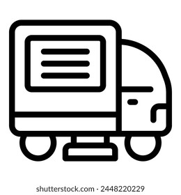 Roadway cleaning machine icon outline vector. Hygiene maintenance vehicle. Floor washing car