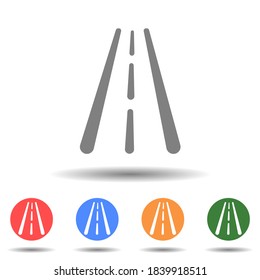 Roadway highway vector icon in simple style
