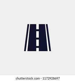 roadway icon, highway icon, road icon vector