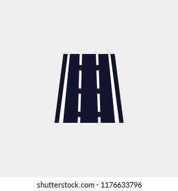 roadway icon, highway icon, road icon vector