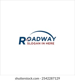 Logotipo del icono de la carretera, Plantilla del Vector del viaje de la calle del concepto del tráfico de la vía