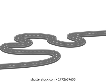 Creative Vector Illustration Winding Curved Road Stock Vector (Royalty ...