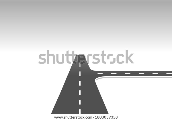 Roadway journey to the future. Asphalt
street isolated on white background. Symbols Way to the goal of the
end point. Path mean successful business planning Suitable for
advertising and
presentation