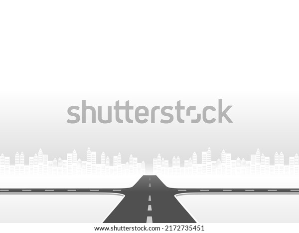 Roadway journey to the future. Asphalt
street isolated on white background. Symbols Way to the goal of the
end point. Path mean successful business planning Suitable for
advertising and
presentstation