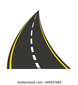 roadway landscape isolated icon vector illustration design