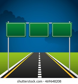 roadway landscape isolated icon vector illustration design