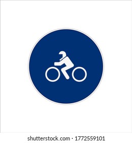 Roadway traffic sign icons for motorcycles. illustration for web and mobile design.