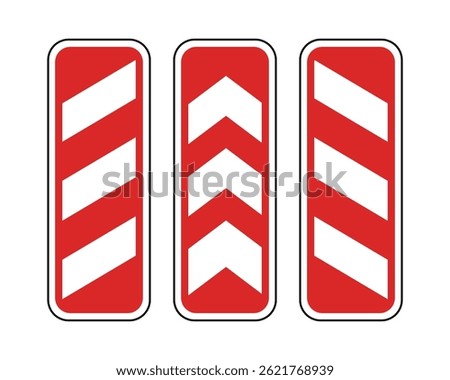 Roadwork and Obstacle Marking Panels – High Quality Vectorial Stock Image