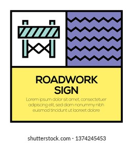 ROADWORK SIGN ICON CONCEPT