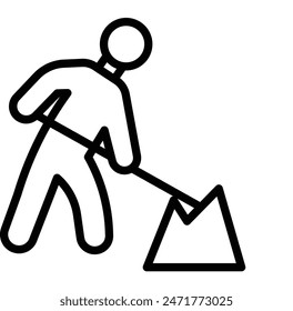 Roadworks Vector Line Icon design