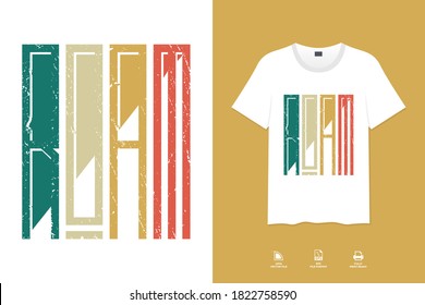 Tipografía ROAM fresco vector de diseño de camisetas.