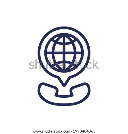 roaming call line icon on white