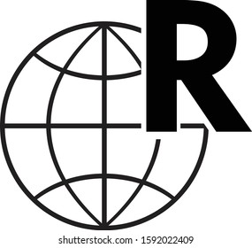 icono itinerante con letra R y globo