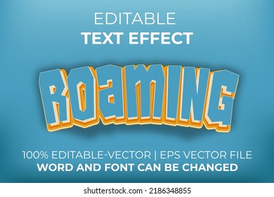 Roaming text effect, easy to edit