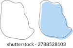 Roane County West Virginia map outline silhouette graphic illustration vector design with Spencer county seat.