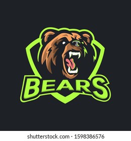 Roar Bear Mascot Logo For Esport Team