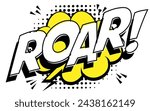 ROAR Comic Text with Pop Art Style