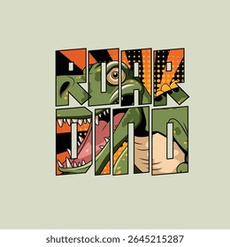 Roar Dino Vector illustration graphic design