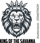 The lion’s roar echoes through the kingdom, a king with a crown