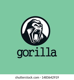roar gorilla logo design template