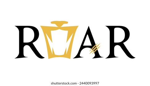 Roar logo, lion or tiger logo