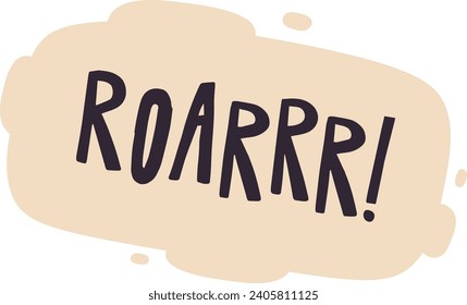 Roar Speech Bubble Vector Illustration