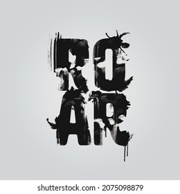 Roar Text With Splash Effect.