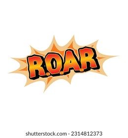 roar text symbol vector design